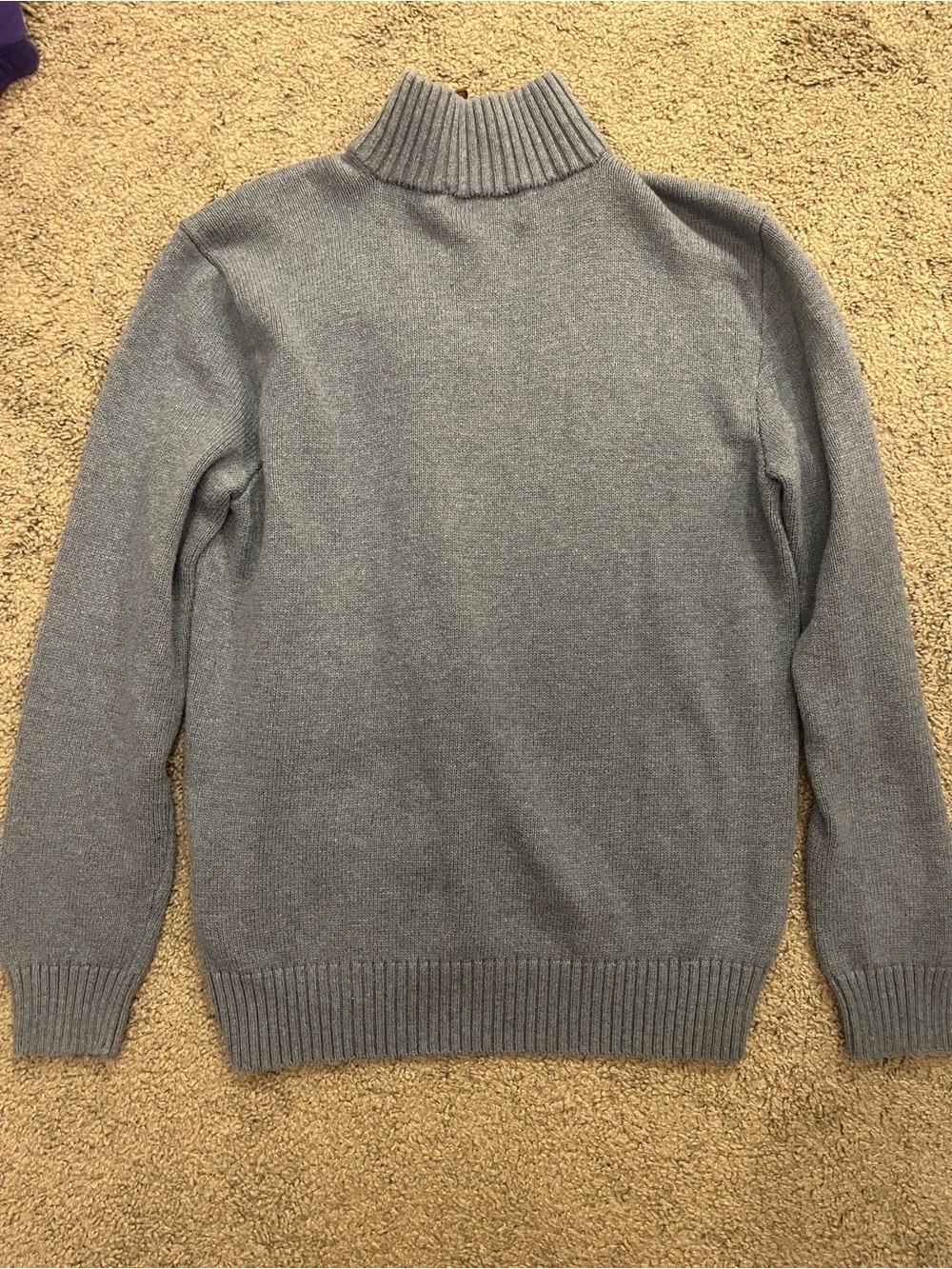 Polo by Ralph Lauren Blue Half-Zip Sweater with Yellow Pony - Picture 5 of 5